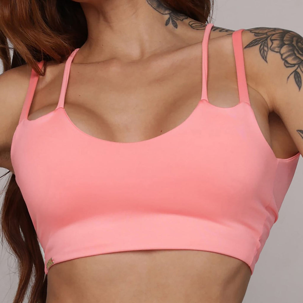 Crop top salmon