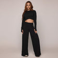 Wide pants black