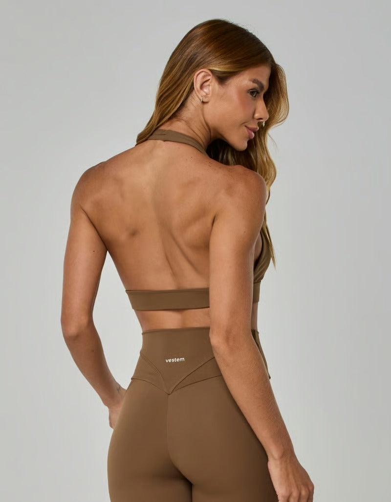 Crop top chestnut