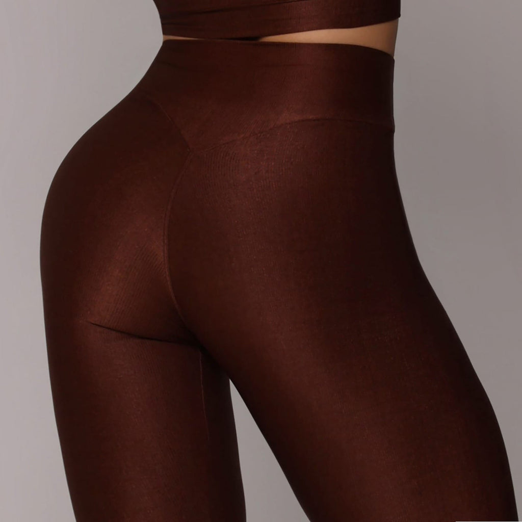 Legging glossy coffee