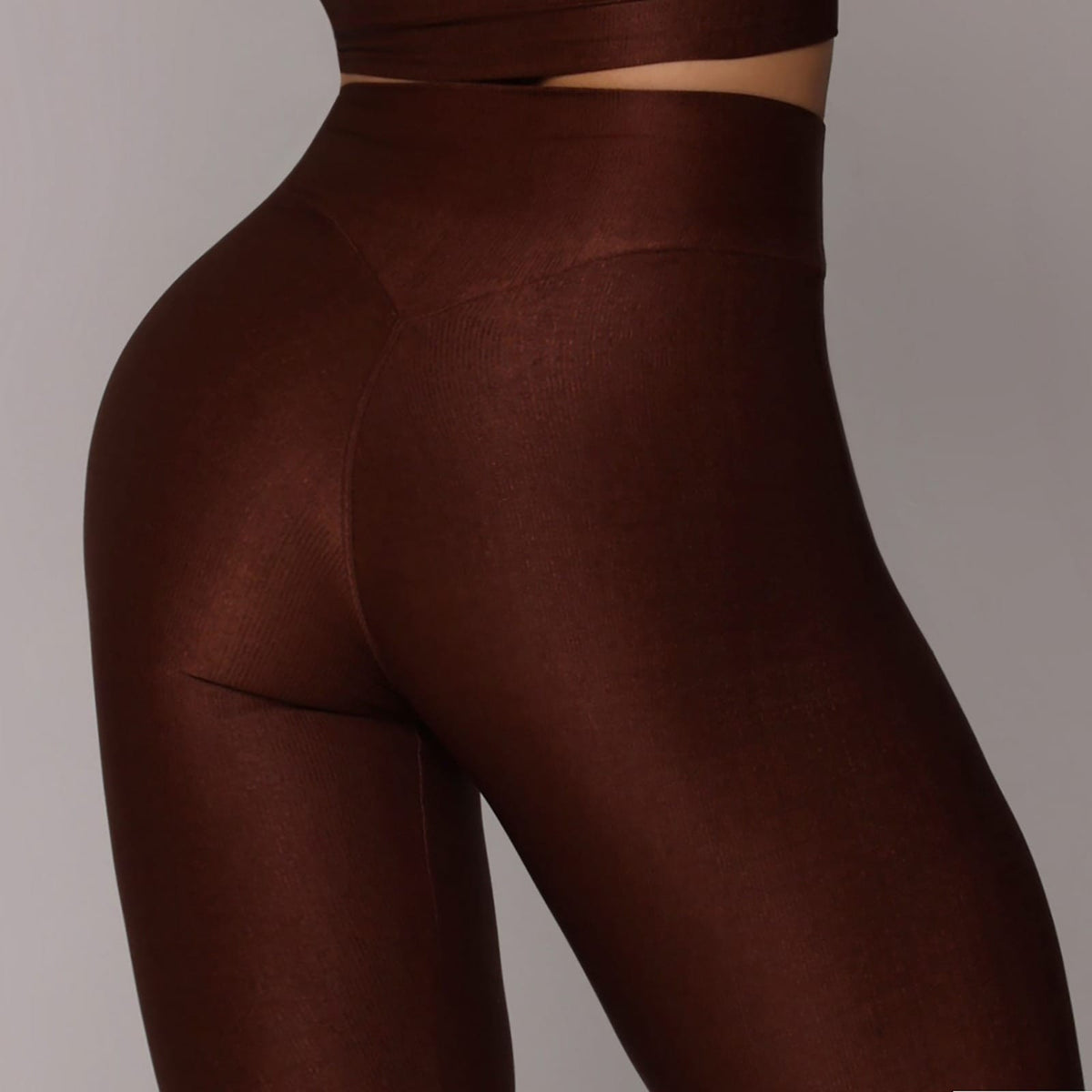 Legging glossy coffee