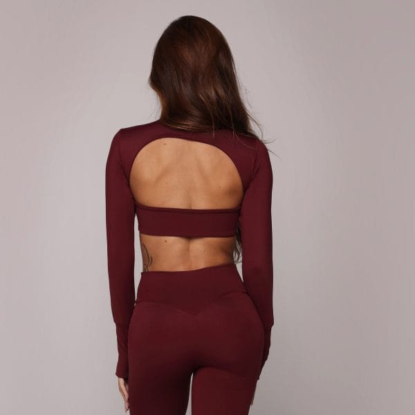 Top long sleeves burgundy