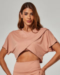 Crop shirt salmon