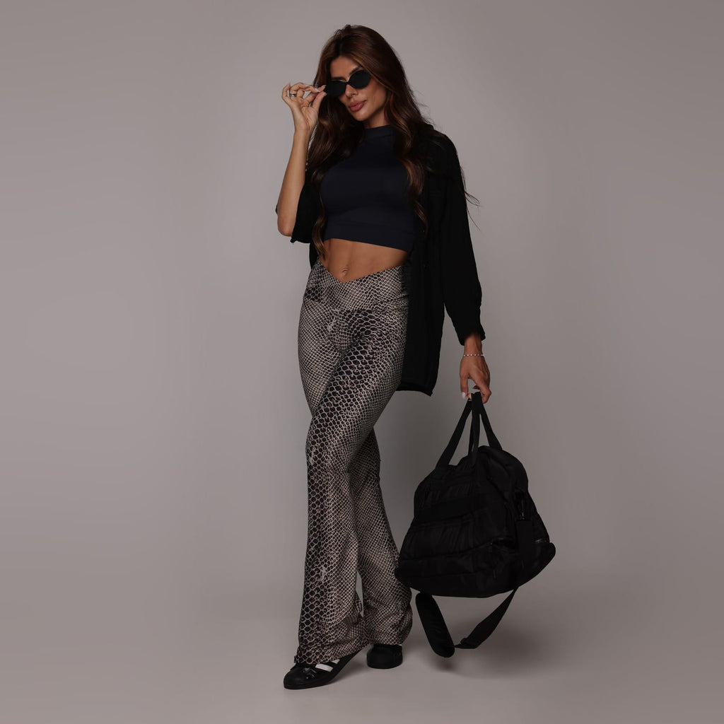 Legging flare reptile skin