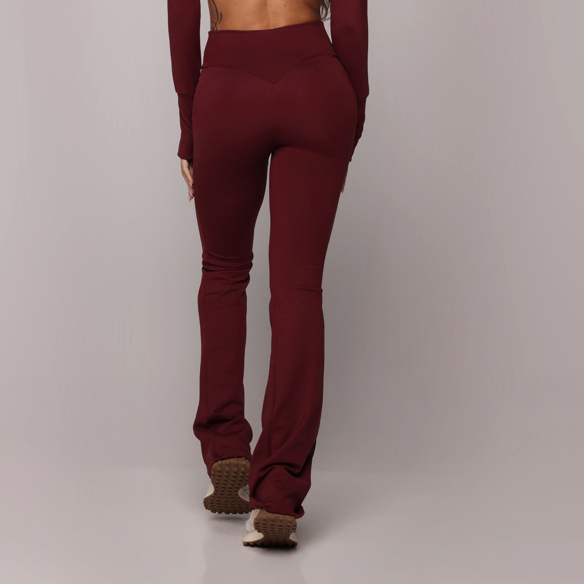 Flare leggings burgundy