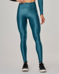 Legging glossy petroleum blue