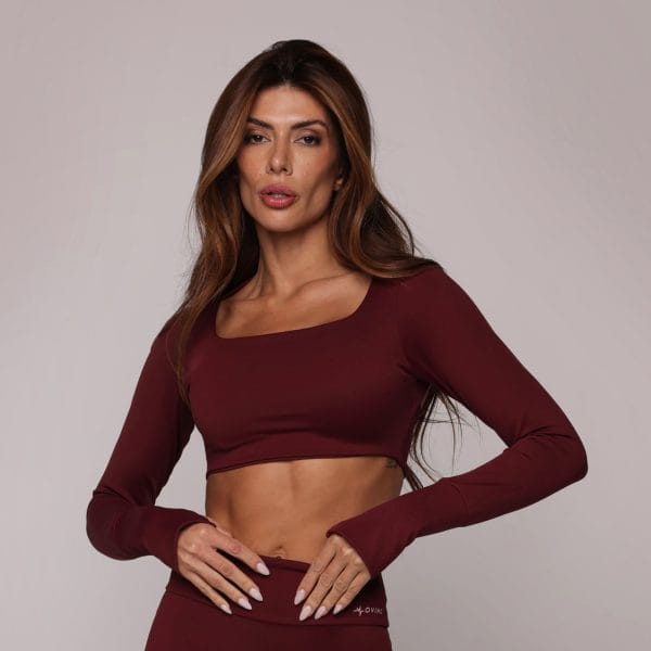 Top long sleeves burgundy