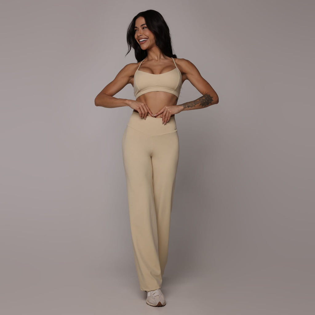 Wide flare legging vanilla