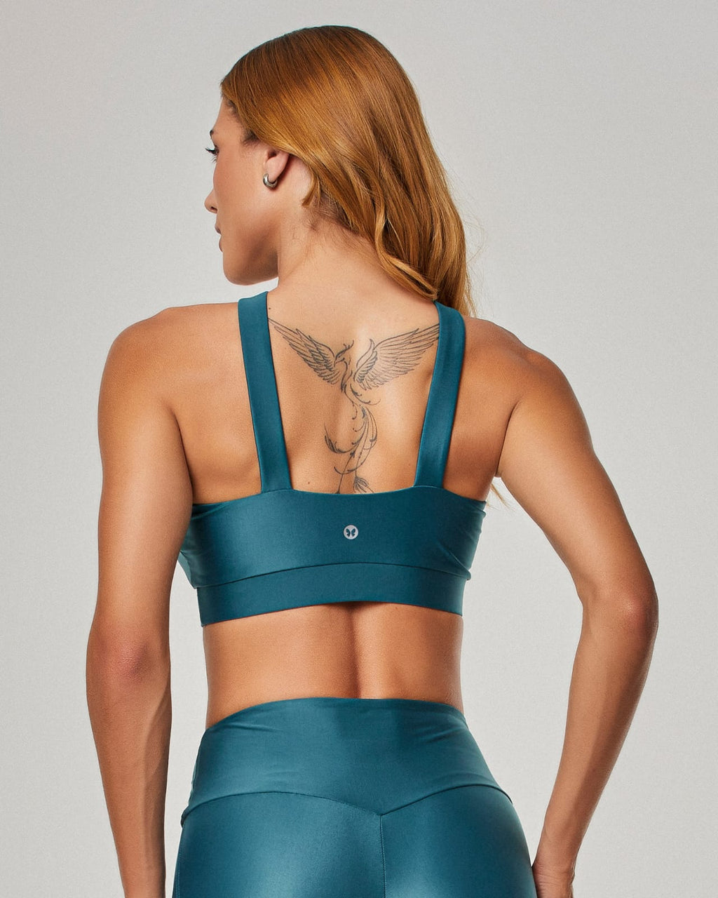 Crop top petroleum blue