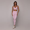 Set top and legging pink burgundy
