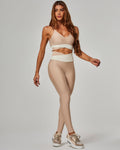 Set top with legging macadamia