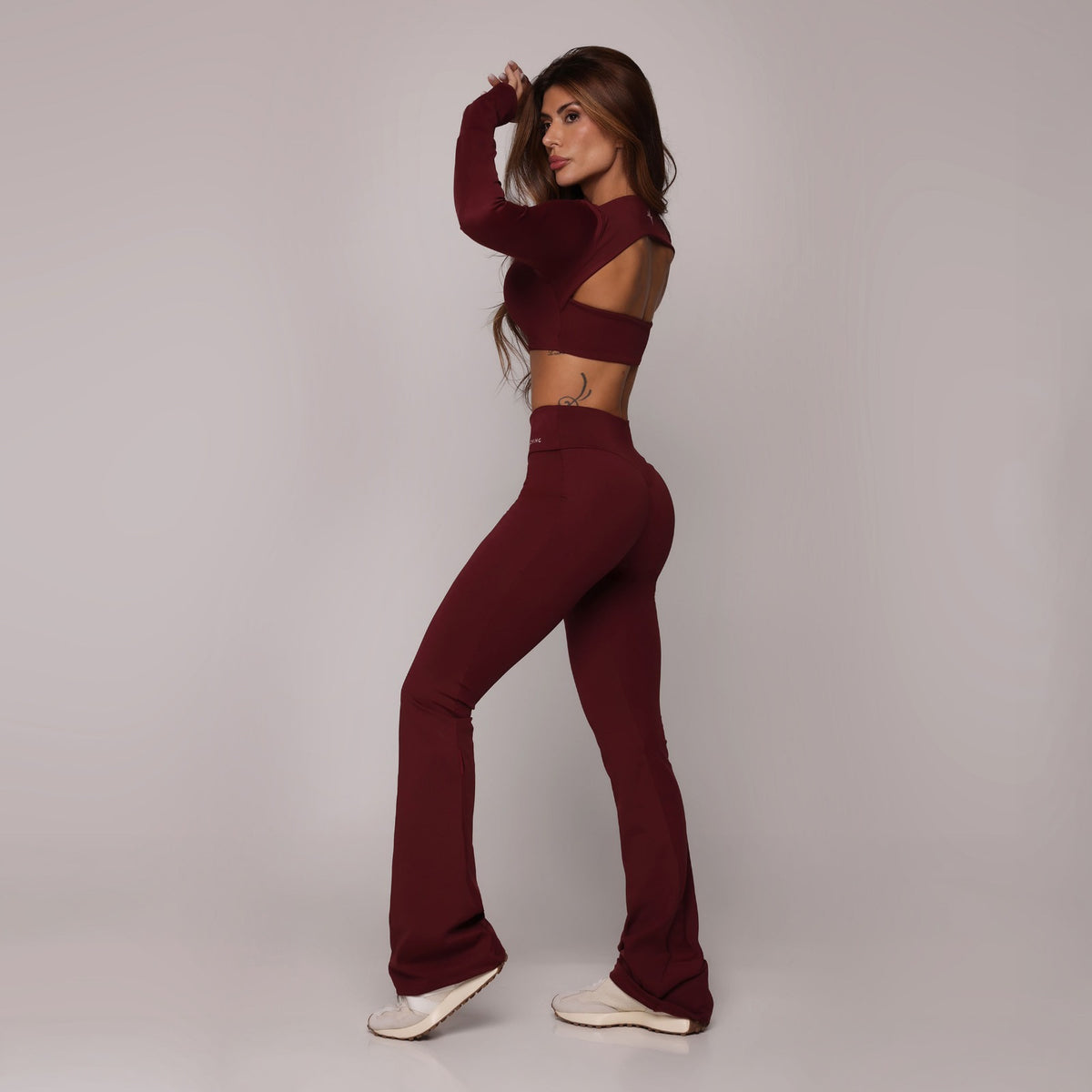 Flare leggings burgundy