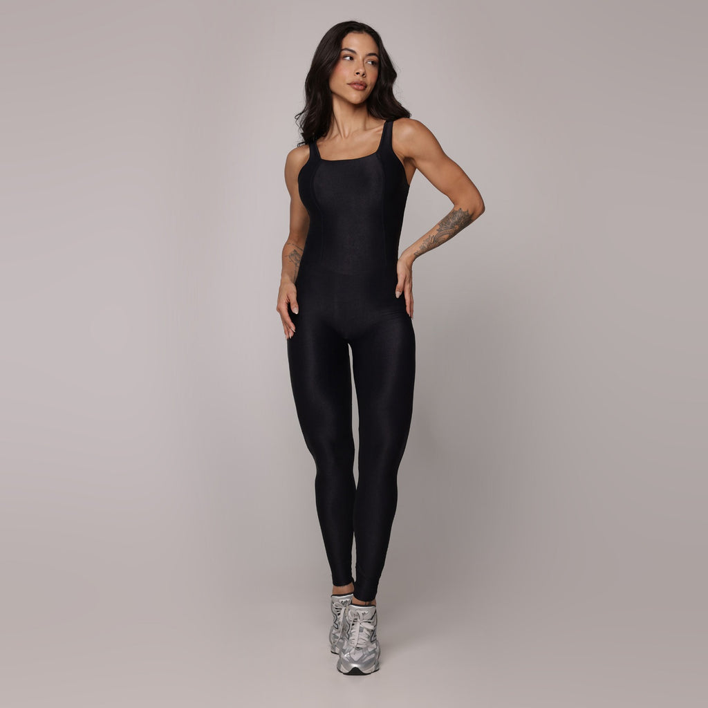 Jumpsuit glossy black