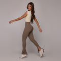 Legging open leg taupe