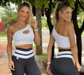 Crop top black & white