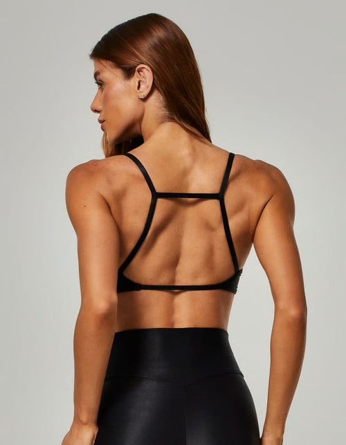 Crop top glossy black