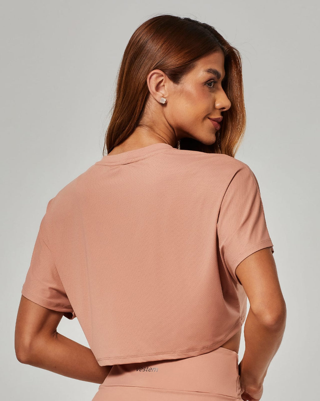 Crop shirt salmon