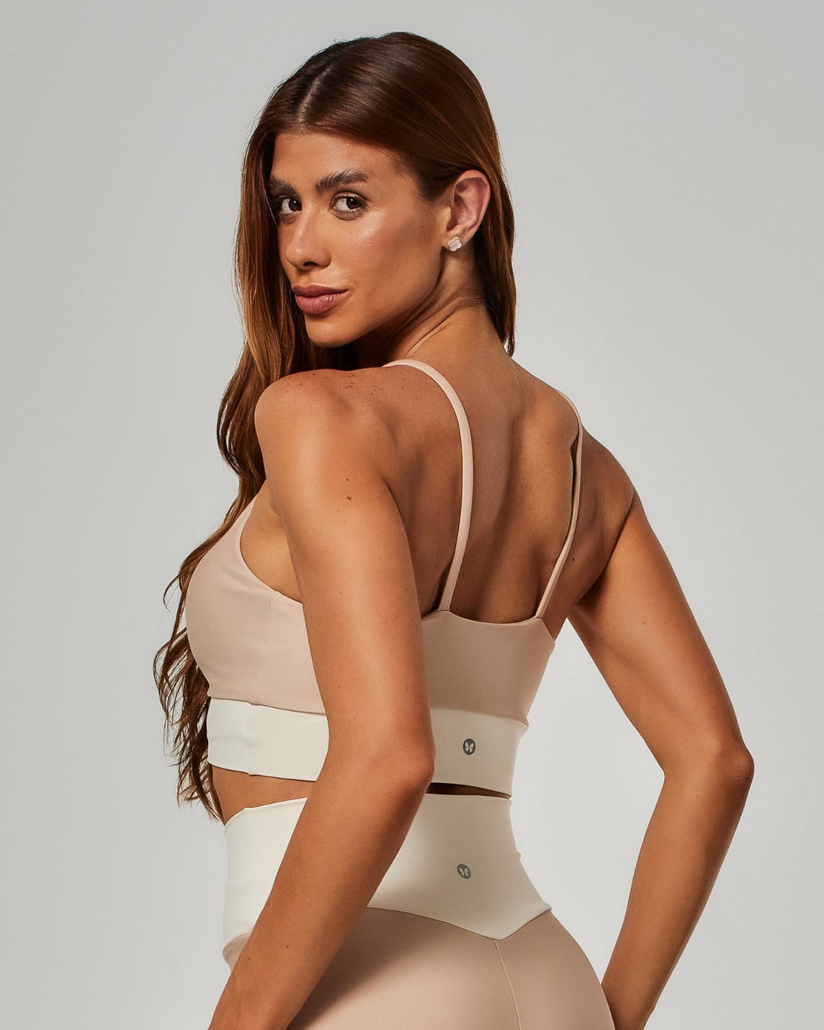 Set top with legging macadamia