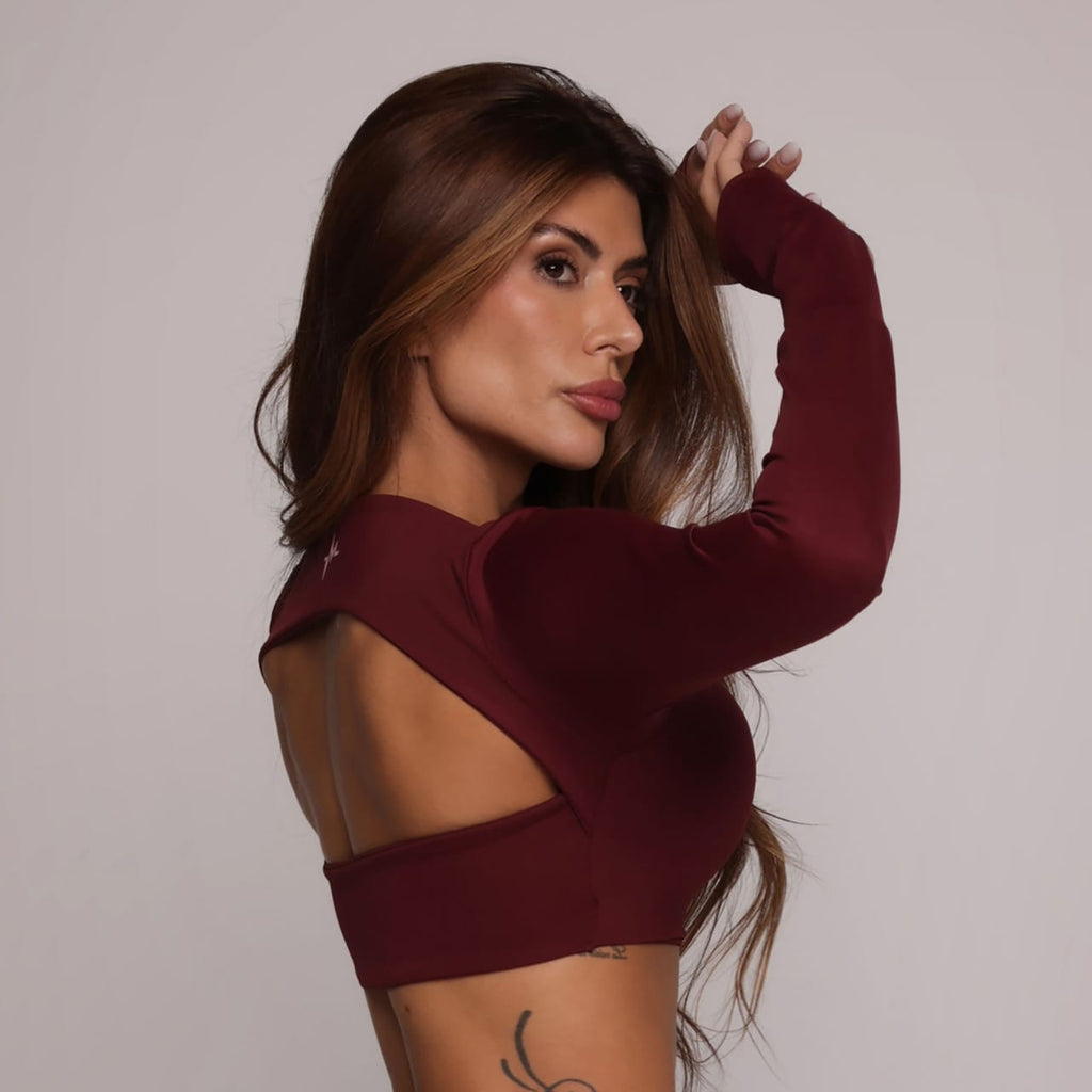 Top long sleeves burgundy