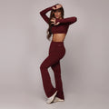 Flare leggings burgundy