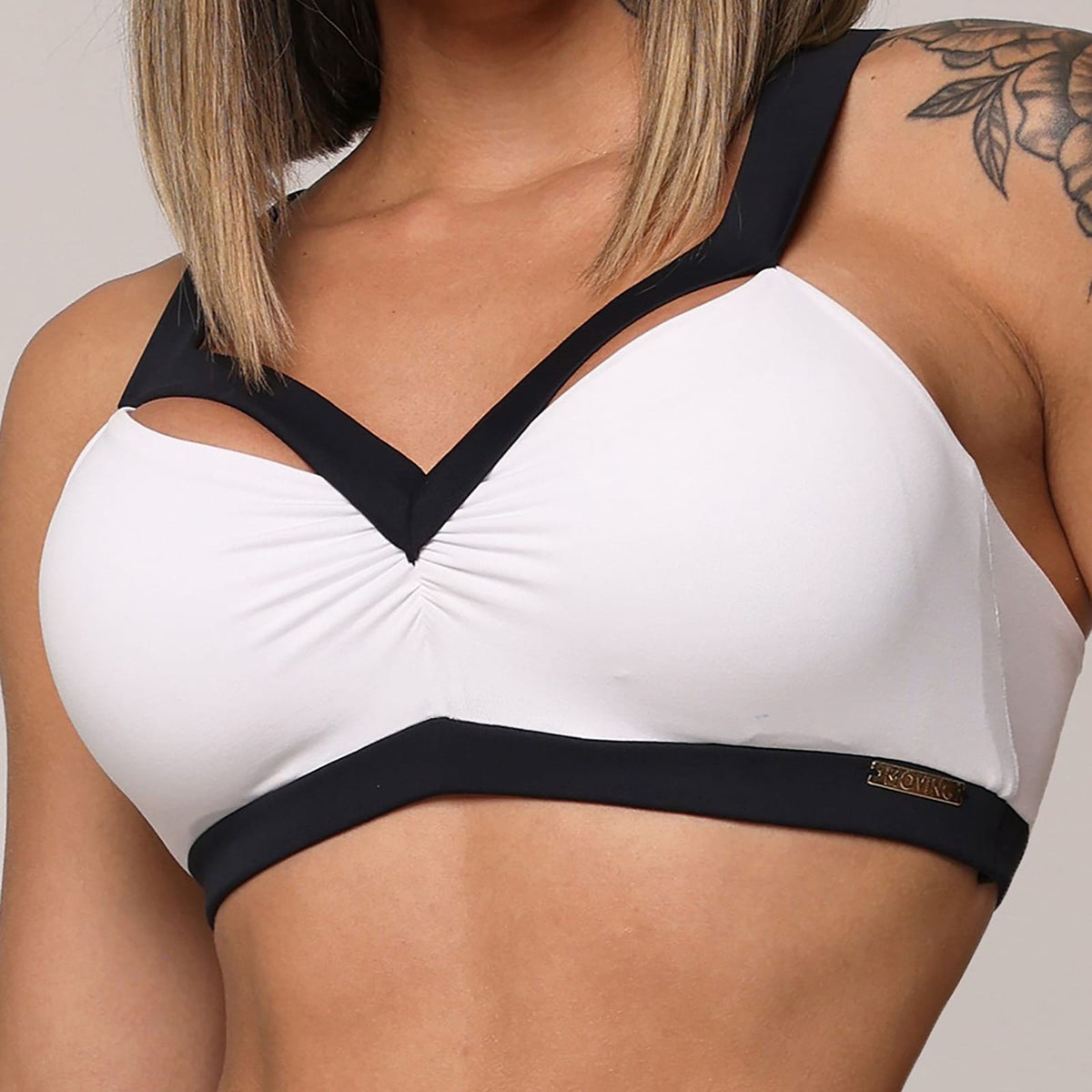 Crop top white /black